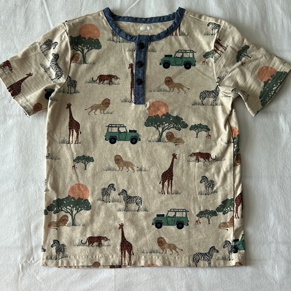 Gymboree Boys Safari Henley Top - Safari - Tan Size 6 - Picture 2 of 4